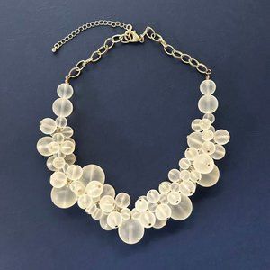 Stunning Semi-frosted Glass Bead Necklace